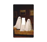 Famiglia di fantasmi seduti sul divano copertura interruttore della luce decorativo singolo Toggle 1 banda piastra da parete per cucina fattoria camera da letto bagno decorazione artistica