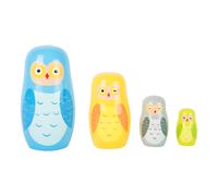 Famiglia di gufi Matrioska small foot - gufetti in legno da impilare