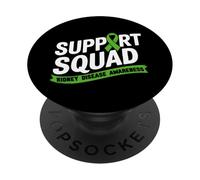 Famiglia di nastro verde della squadra di sensibilizzazione sulla consapevolezza delle malattie renali PopSockets PopGrip Adesivo