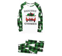 Famiglia di Natale con motivo auto a maniche lunghe, con cappuccio, alla moda invernale, per le vacanze, per i genitori, per bambini, set di abbinamenti, verde, S