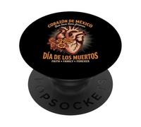 Famiglia Día de los Muertos - Corazón y Cultura PopSockets PopGrip Adesivo