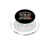 Famiglia divertente distratta dai gatti Quests dicendo PopSockets PopGrip per MagSafe