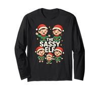 Famiglia Elf The Sassy Elf Fun Woman's Matching Group Maglia a Manica