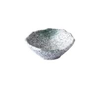 Famiglia giapponese semplice e squisita resistente alle alte temperature in ceramica obliqua ciotola a forma di filastrocca verde