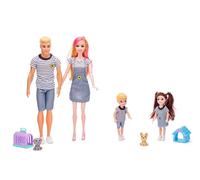 Famiglia moderna Woodyland con animaletti