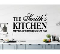 Famiglia Nome Cognome Kitchen Adesivi Vinile Decalcomania Custom Muro Art Decoro