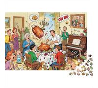 Famiglia Ringraziamento Turchia Trauma Puzzle in Legno Impermeabile DIY Puzzles Da 1000 Pezzi Per Adulti Sfidanti E Rompicapo Giochi Di Impegnativi