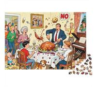 Famiglia Ringraziamento Turchia Trauma Puzzle in Legno Impermeabile DIY Puzzles Da 1000 Pezzi Regali Per Adulti Sfidanti E Rompicapo Giochi Di Impegnativi