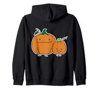 Famiglia Zucca Genitore Figlio Ringraziamento Halloween Felpa con Cappuccio