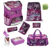 Familando Borsa per la scuola per ragazze di 1° grado, Scooli Campus Fit · Ergonomico e leggero · Set di zaini per bambini per ragazze, Pegasus Viola, 29 x 38 x 23 cm
