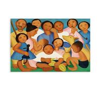 Família by Tarsila Do Amaral poster da parete su tela per camera da letto, ufficio, cucina, regalo, senza cornice, 30,5 x 45,7 cm