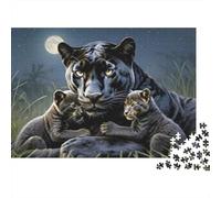 Familia Pantera Negra Puzzle Da 1000 Pezzi in Carta Ecologica Per Bambini, Puzzle Di Relax Mentale, Divertimento in Pausa Ufficio, Puzzle Più Venduto Per Feste Di Bambini 70x50cm/1000pcs