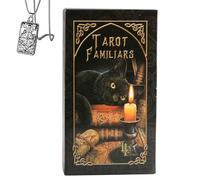 Familiars Tarot Cards - Pocket Edition, carta rame, ideale per i principianti, include carte e collana
