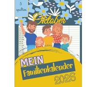 Familienkalender 2026: familienplaner 2026 5 spalten-praktischer Familienplaner Familien-Monatskalender für 12 Monate von Januar bis Dezember 2026