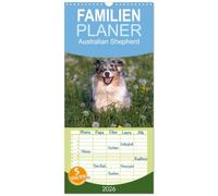 Familienplaner 2026 - Australian Shepherd mit 5 Spalten (Wandkalender, 21 x 45 cm) CALVENDO: Faszinierende und liebenswerte Wegbegleiter