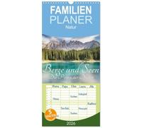 Familienplaner 2026 - Berge und Seen - Die Perlen der Natur mit 5 Spalten (Wandkalender, 21 x 45 cm) CALVENDO: Traumhafte Bergseen und aussichtsreiche Panoramen