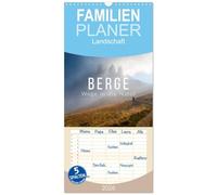 Familienplaner 2026 - Berge. Wege in die Natur mit 5 Spalten (Wandkalender, 21 x 45 cm) CALVENDO: Eindrucksvolle Motive aus vielen Bergregionen