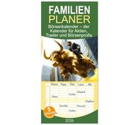 Familienplaner 2026 - Börsenkalender - der Kalender für Aktien, Trader und Börsenprofis. mit 5 Spalten (Wandkalender, 21 x 45 cm) CALVENDO: ... und Wall Street inspirieren jeden Monat.