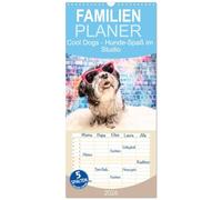 Familienplaner 2026 - Cool Dogs - Hunde-Spaß im Studio mit 5 Spalten (Wandkalender, 21 x 45 cm) CALVENDO: Diese lustigen Hundeportraits machen gute Laune.