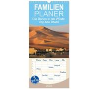 Familienplaner 2026 - Die Dünen in der Wüste von Abu Dhabi mit 5 Spalten (Wandkalender, 21 x 45 cm) CALVENDO: Die Farbe der Wüste