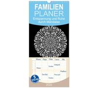 Familienplaner 2026 - Entspannung und Ruhe durch Mandalas mit 5 Spalten (Wandkalender, 21 x 45 cm) CALVENDO: Mandalas zum Enspannen und Ausmalen