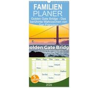 Familienplaner 2026 - Golden Gate Bridge - Das berühmte Wahrzeichen von San Francisco. mit 5 Spalten (Wandkalender, 21 x 45 cm) CALVENDO: Entdecken ... Bilder der berühmten Brücke in San Francisco.