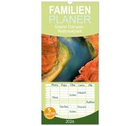 Familienplaner 2026 - Grand Canyon, Nationalpark mit 5 Spalten (Wandkalender, 21 x 45 cm) CALVENDO: Entdecken Sie eine wunderschöne Landschaft aus roten Felsen und tiefen Schluchten.