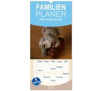 Familienplaner 2026 - Herr Nopf ist da! mit 5 Spalten (Wandkalender, 21 x 45 cm) CALVENDO: Aus dem Leben eines Kuscheltiers - was Teddys erleben!