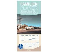 Familienplaner 2026 - Historic Route 66 - National Scenic Byway mit 5 Spalten (Wandkalender, 21 x 45 cm) CALVENDO: 2400 Meilen historische Landstraße ... Urzustand versetzt und restaurierte Objekte.
