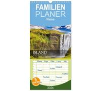Familienplaner 2026 - Island - Spektakuläre Landschaft aus Feuer, Wasser und Eis mit 5 Spalten (Wandkalender, 21 x 45 cm) CALVENDO: Island, eine beeindruckende Landschaft voller Kontraste