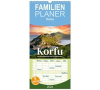 Familienplaner 2026 - Korfu - Die paradiesische Insel im Mittelmeer. mit 5 Spalten (Wandkalender, 21 x 45 cm) CALVENDO: Eine Perle in Europa.