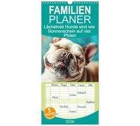 Familienplaner 2026 - Lächelnde Hunde sind wie Sonnenschein auf vier Pfoten mit 5 Spalten (Wandkalender, 21 x 45 cm) CALVENDO: Diesem Lächeln kann man nicht widerstehen!