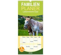 Familienplaner 2026 - Liebenswerte Esel mit 5 Spalten (Wandkalender, 21 x 45 cm) CALVENDO: Putzige Langohren in jeder Situation, wer mag diese sympathischen Tiere nicht?