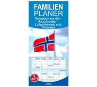 Familienplaner 2026 - Norwegen aus dem Hubschrauber - Luftaufnahmen und Panorama mit 5 Spalten (Wandkalender, 21 x 45 cm) CALVENDO: Beeindruckende ... Herz jedes Reisenden höher schlagen lässt.