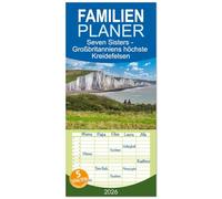 Familienplaner 2026 - Seven Sisters - Großbritanniens höchste Kreidefelsen mit 5 Spalten (Wandkalender, 21 x 45 cm) CALVENDO: Atemberaubend und beeindruckend schön, aber gefährlich zugleich