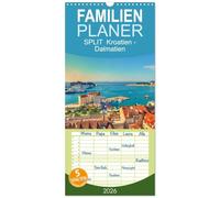 Familienplaner 2026 - SPLIT Kroatien - Dalmatien mit 5 Spalten (Wandkalender, 21 x 45 cm) CALVENDO: Top-Strände und die vielen Inseln wurde zu einem der attraktivsten Reiseziele in Europa.
