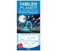 Familienplaner 2026 - Spuk und Spiel: Ein Jahr mit kleinen Plagegeistern mit 5 Spalten (Wandkalender, 21 x 45 cm) CALVENDO: Geister, Spaß und Abenteuer