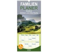 Familienplaner 2026 - Südtirol - Gröden und Alta Badia mit 5 Spalten (Wandkalender, 21 x 45 cm) CALVENDO: Traumreise durch die Dolomiten