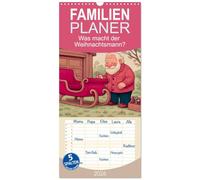 Familienplaner 2026 - Was macht der Weihnachtsmann? mit 5 Spalten (Wandkalender, 21 x 45 cm) CALVENDO: Endlich Antworten was der Weihnachtsmann macht