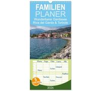 Familienplaner 2026 - WUNDERBARER GARDASEE Riva del Garda und Torbole mit 5 Spalten (Wandkalender, 21 x 45 cm) CALVENDO: Reizvolle Ansichten aus dem Norden