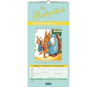 Familienplaner Häschenschule 2026 - Familien-Timer 22x45 cm - mit Ferienterminen - 5 Spalten - Wand-Planer