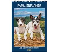 Familienplaner Jack und Parson Russell Terrier (Wandkalender 2026 DIN A2 hoch), CALVENDO Monatskalender: Auf 13 wunderschönen Bildern begleitet uns ... kleine Hunderasse durch das Jahr