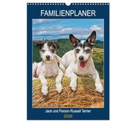 Familienplaner Jack und Parson Russell Terrier (Wandkalender 2026 DIN A3 hoch), CALVENDO Monatskalender: Auf 13 wunderschönen Bildern begleitet uns ... kleine Hunderasse durch das Jahr