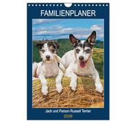 Familienplaner Jack und Parson Russell Terrier (Wandkalender 2026 DIN A4 hoch), CALVENDO Monatskalender: Auf 13 wunderschönen Bildern begleitet uns ... kleine Hunderasse durch das Jahr