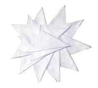 Family Bedding B075434Q9R - Fazzoletto da donna, in cotone, 28 x 28 cm, 12 pezzi, colore: Bianco