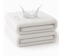 Family Bedding, coprimaterasso in 100% spugna di cotone, impermeabile, per letto super king