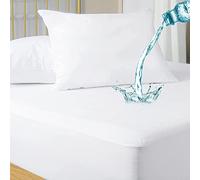 Family Bedding Coprimaterasso per letto matrimoniale, impermeabile e traspirante, morbido e silenzioso, tasca profonda e fascia elastica a 360°, bianco