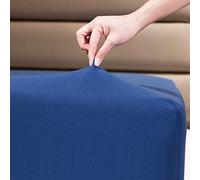 Family Bedding - Lenzuolo con angoli, 100% jersey di cotone, per letto singolo, 100 x 200 cm, colore: Blu navy