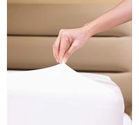 Family Bedding Lenzuolo con angoli extra profondi in jersey di cotone per letto king size, lenzuolo con angoli king size, lenzuolo con angoli bianchi, super morbidi (king size, bianco).