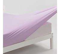 Family Bedding - Lenzuolo con angoli, in jersey spesso, 100 x 200 cm, colore: Lilla